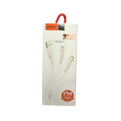 Vippo usb cable 2in1 v8/Type c VWB 687