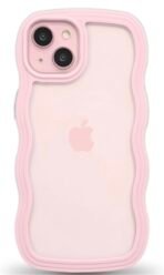 iPhone Curly Wave Case Shockproof Bumper Soft Silicone Case with Camera Protection