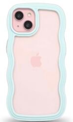 iPhone Curly Wave Case Shockproof Bumper Soft Silicone Case with Camera Protection