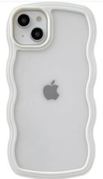 iPhone Curly Wave Case Shockproof Bumper Soft Silicone Case with Camera Protection