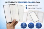 🔹 DUST-PROOF TEMPERED GLASS 0.3MM 🔹 Premium quality 0.3mm ultra-thin tempered glass with full edge-to-edge coverage. ✔ Dust-Proof Design ✔ Strong & Scratch Resistant ✔ Smooth Touch & HD Clarity ✔ Easy Installatio
