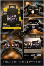 SOUVENIR TWS OWS Open-Ear Wireless Headset with Digital Battery Display, Bluetooth 5.4 & Magnetic Charging Case