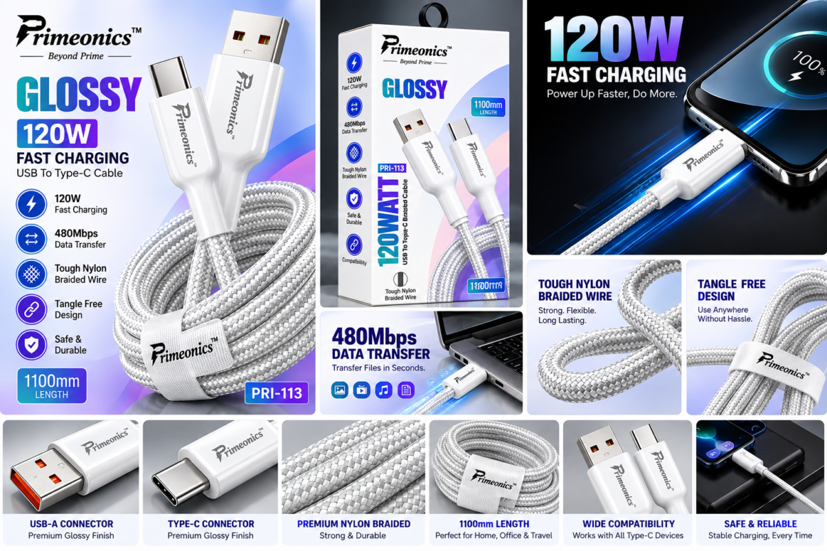Primeonics™ Glossy 120W Cable Showcase
