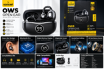 SOUVENIR Open Ear Earbuds Feature Collage